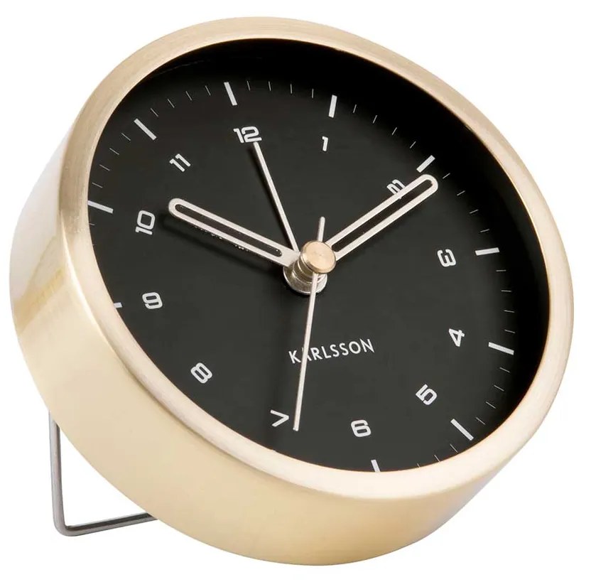 Budík Tinge čierny 9 × 3 cm