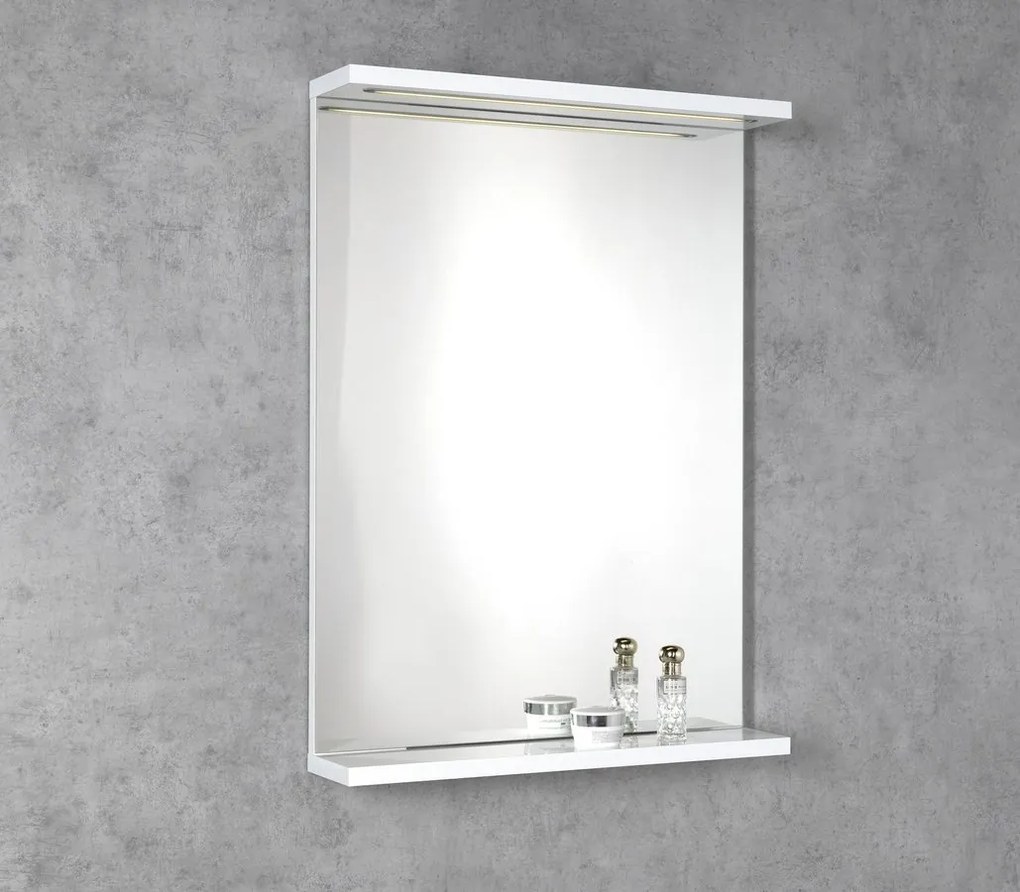 Aqualine, ZOJA horná skrinka k zrkadlu, 20x70x12cm, ľavá, biela, 45463