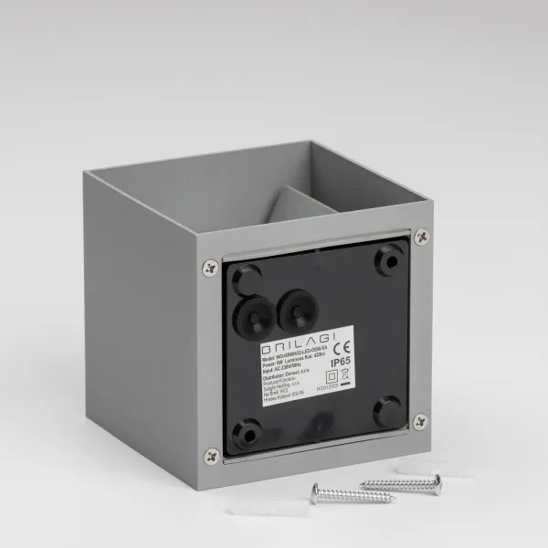Brilagi - LED Vonkajšie nástenné svietidlo CUBE LED/6W/230V šedá IP54