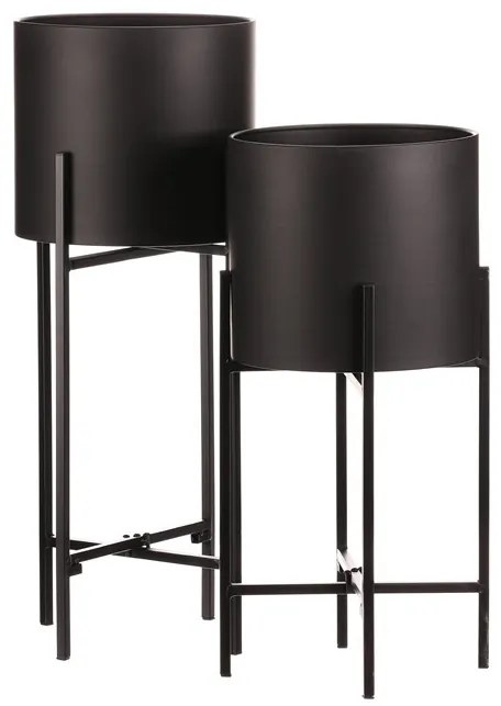 Autronic BONTEC Stojan - kovový, okrúhly, čierny mat, cena za sadu 2 ks Farba: Čierna