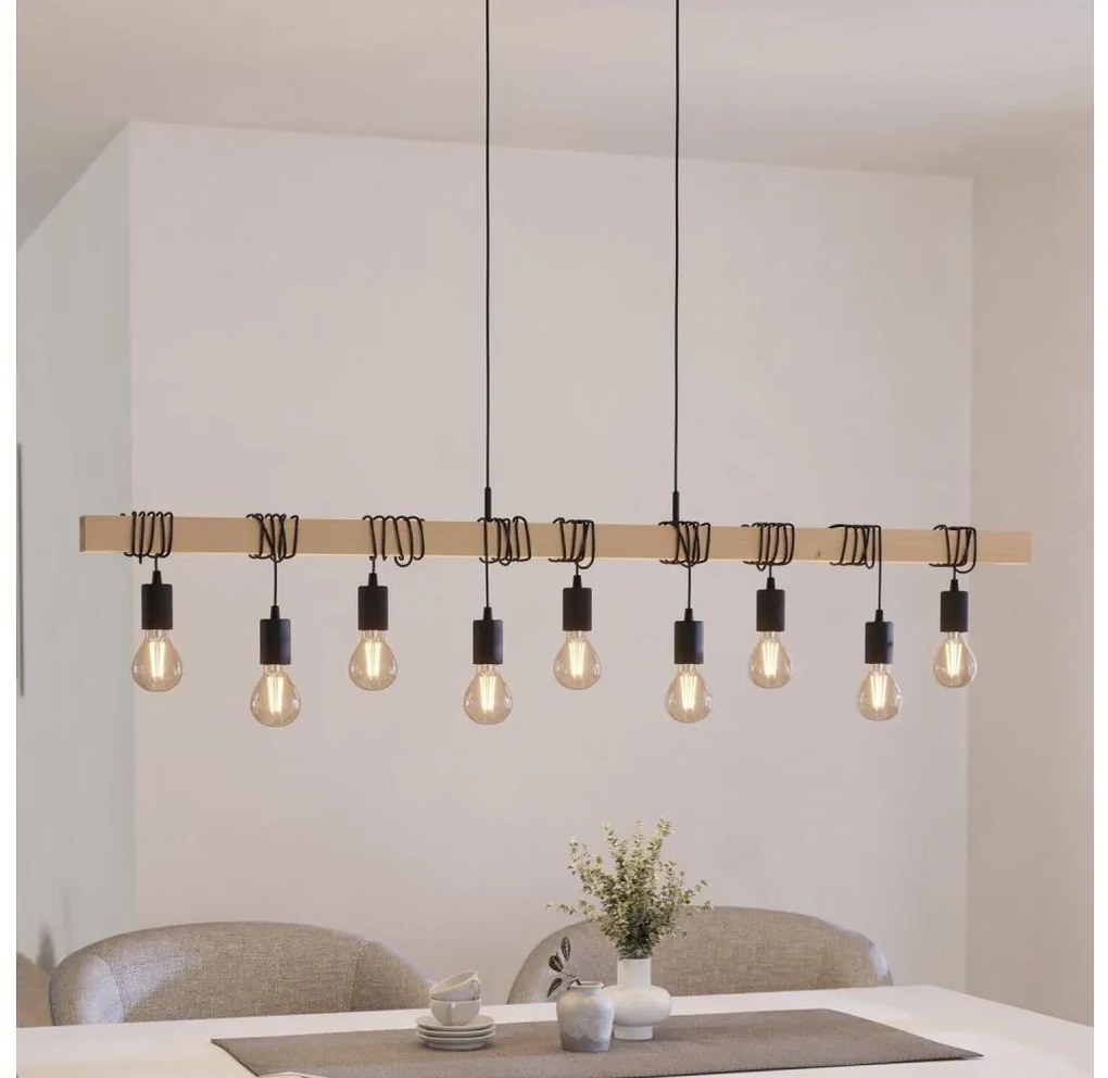 Eglo 44099 - Závesný luster na lanku TOWNSHEND 9xE27/60W/230V