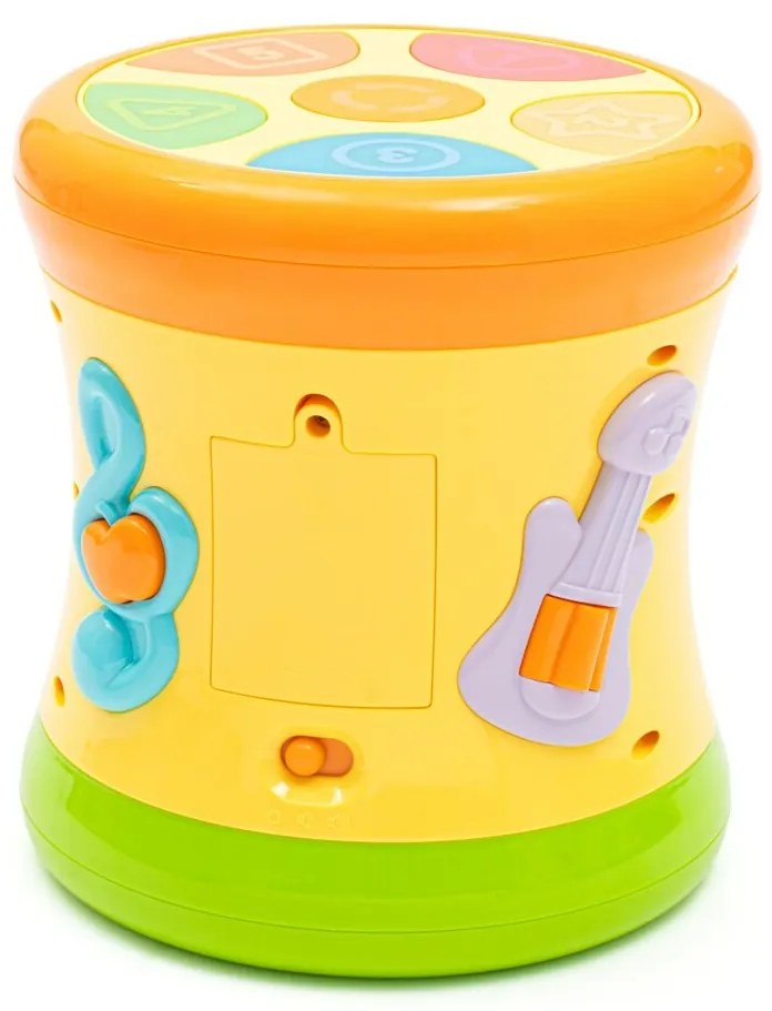 Baby Mix Obojstranný dynamický bubon, žltý
