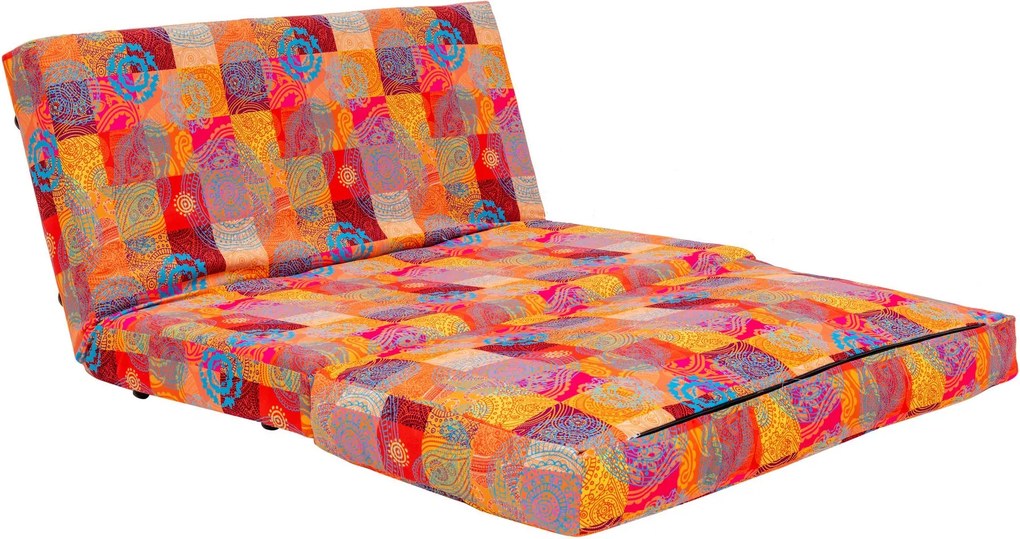 Dvoumístná futonová rozkládací pohovka Taida 120 cm vícebarevná