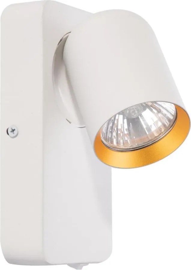 Nástenné bodové svietidlo ANDY 1xGU10/8W/230V biela/zlatá