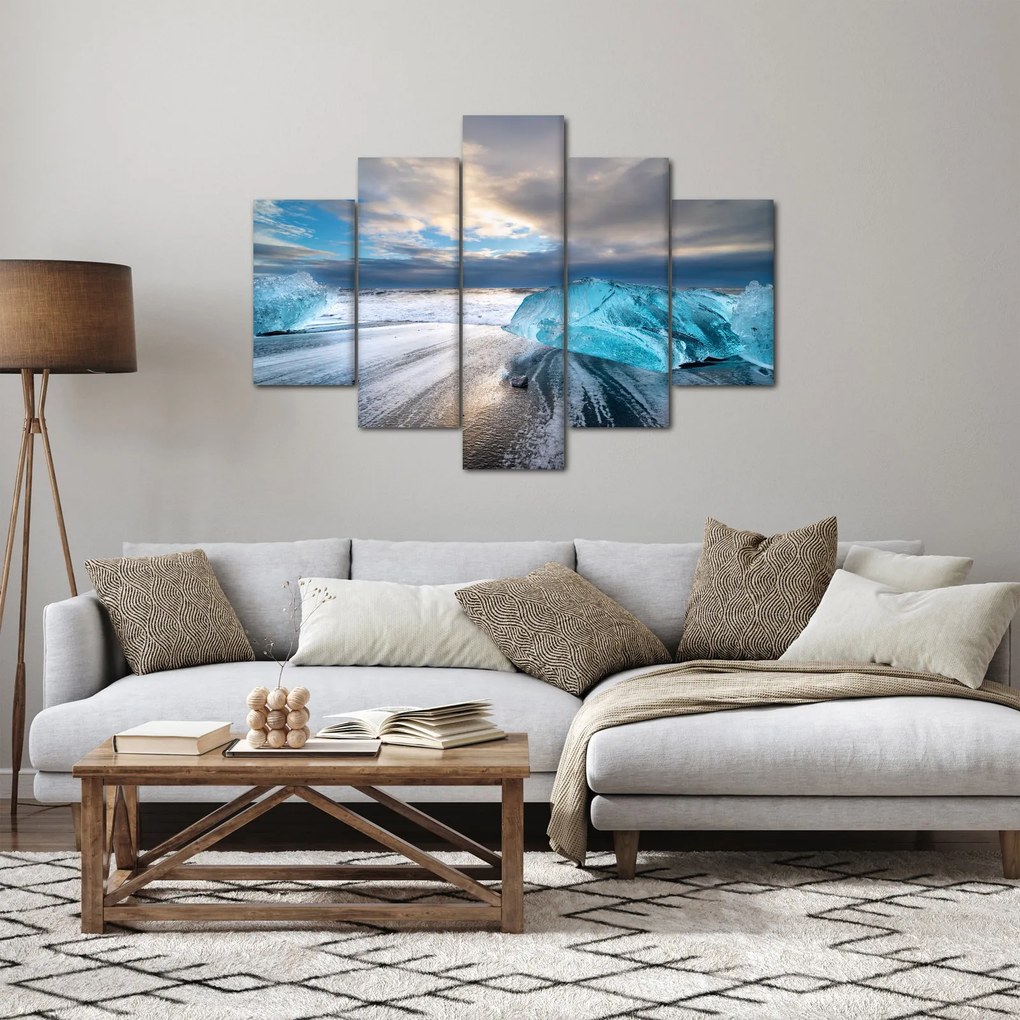 Obraz - Diamantová pláž (150x105 cm)