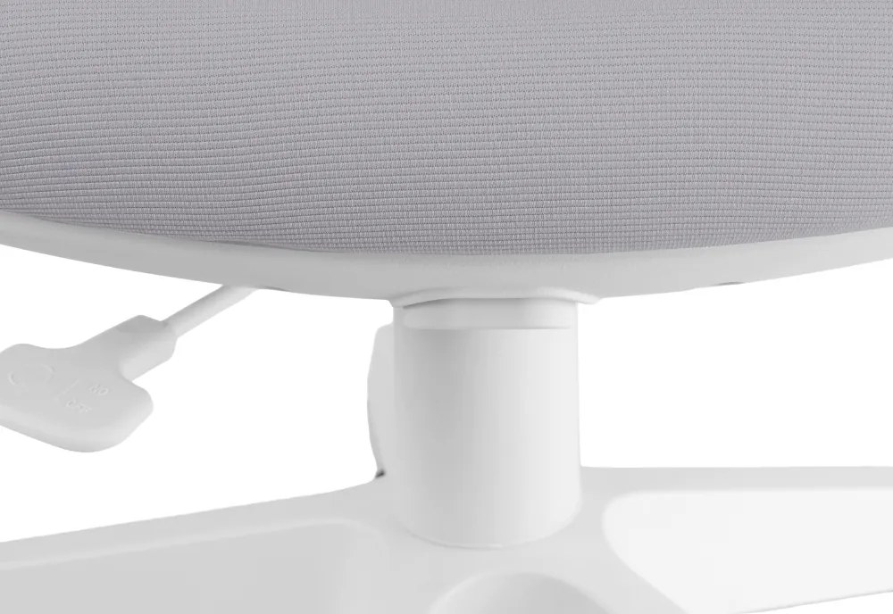 Detská rastúca stolička Neoseat KIDDY FIVE — látka, prateľný poťah, sivá