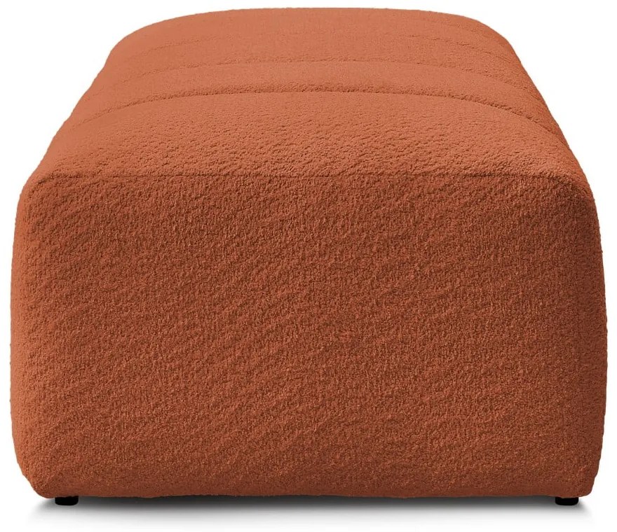 Terakotová podnožka z textílie buklé Annecy – Bobochic Paris