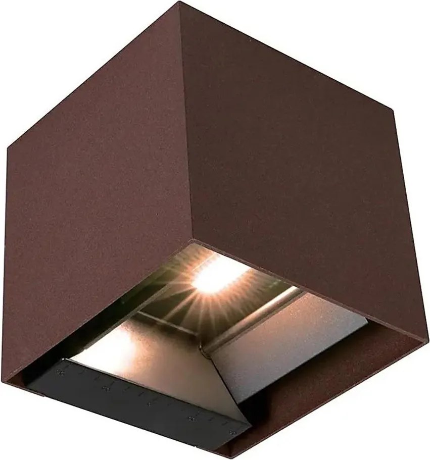 LED Sol nástenné svietidlo so snímačom LED/9W/3,7V 3000/4000/5000K IP65 2600 mAh hnedá