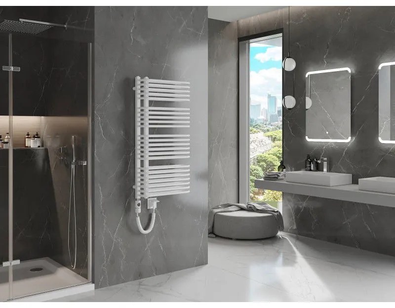 Mexen Amor, elektrické vykurovacie teleso 1000x500 mm + vykurovacia tyč 900 W, biela, W120-1000-500-2900-20