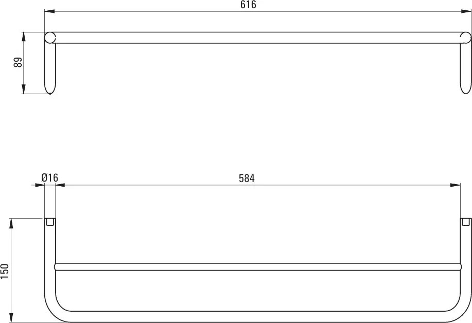 Deante Silia, dvojitý vešiak na uteráky, brúsený bronz, DEA-ADI_C631