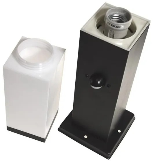 Vonkajšia lampa so senzorom SOPPA 1xE27/60W/230V IP44 45 cm čierna