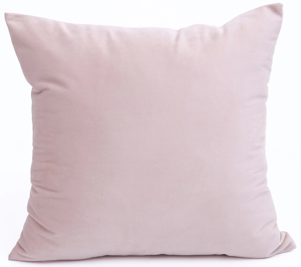 Zamatová obliečka na vankúš Cesar 40 x 40 cm - púdrová