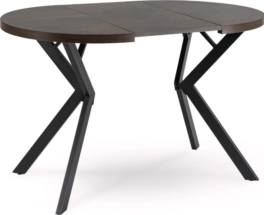 Rozkladací stôl DORIAN 80-160 cm orech/čierna