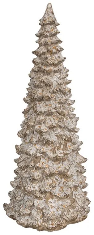 Béžová dekorácia vianočný stromček Christmas Tree - Ø 13*30 cm