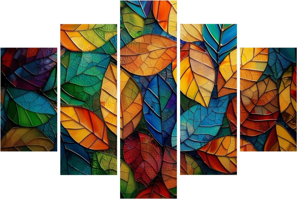 Obraz - Mozaika z listov (150x105 cm)