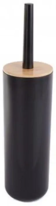 Erga Madera, toaletná WC kefa na postavenie, čierna-hnedá, ERG-YKA-P.MADERA-BLK