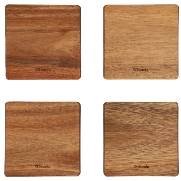 Sada podložiek pod poháre MOOKA štvorcových 893815 (4 ks)