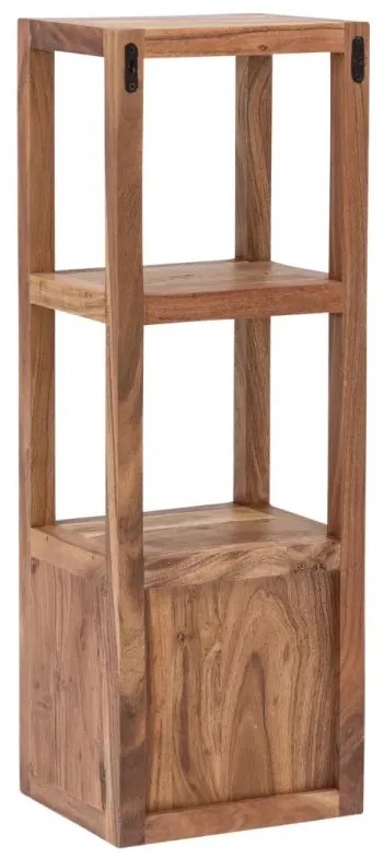 furniture-nabytek.cz - Masivní koupelnová závěsná skříňka Sydney z akácie, lakovaná, hnědá – 31×25×90 cm