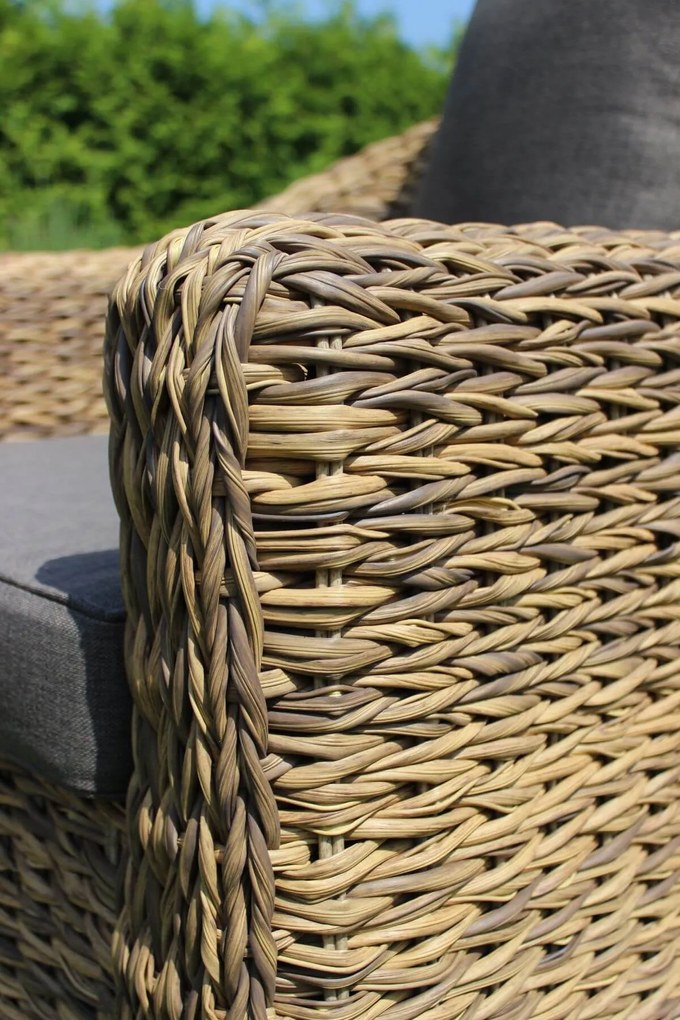 Hnedé záhradné ratanové sedenie so stolom 4-set