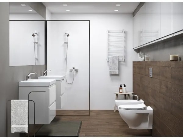 Cersanit K701-147 - Závesné WC s WC sedátkom SAVIO keramika/biela