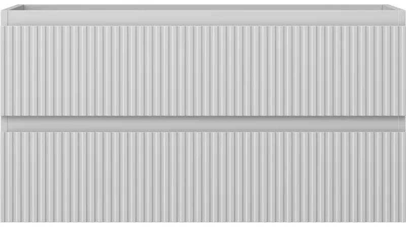 Mexen Rivel, kúpeľňová skrinka 90 cm, 2 zásuvky, drážkovaná, matná sivá, 91A20-09047-2-BFF62