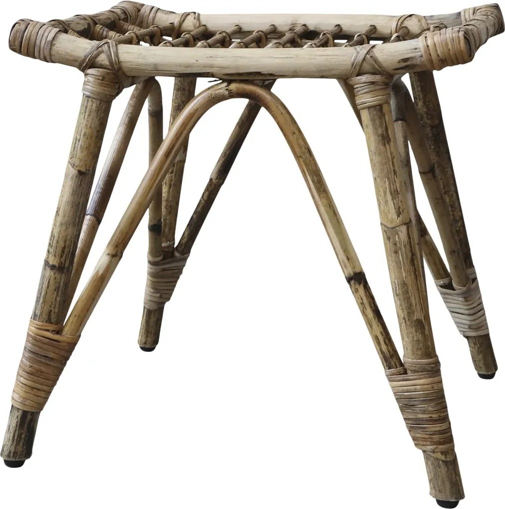 Ratanová antik stolička so zaujímavým sedákom Wicker - 46*36*46cm
