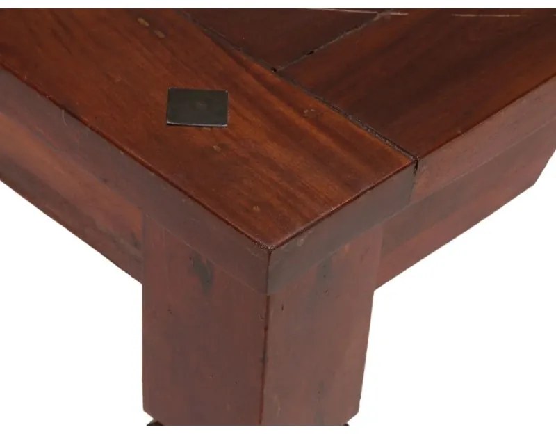 furniture-nabytek.cz - Masívny konferenčný stolík Texas z akácie, lakovaný, hnedý – 60×60×45 cm
