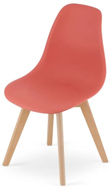 Set dvoch jedálenských stoličiek KITO tehlové / hnedé nohy (2 ks)