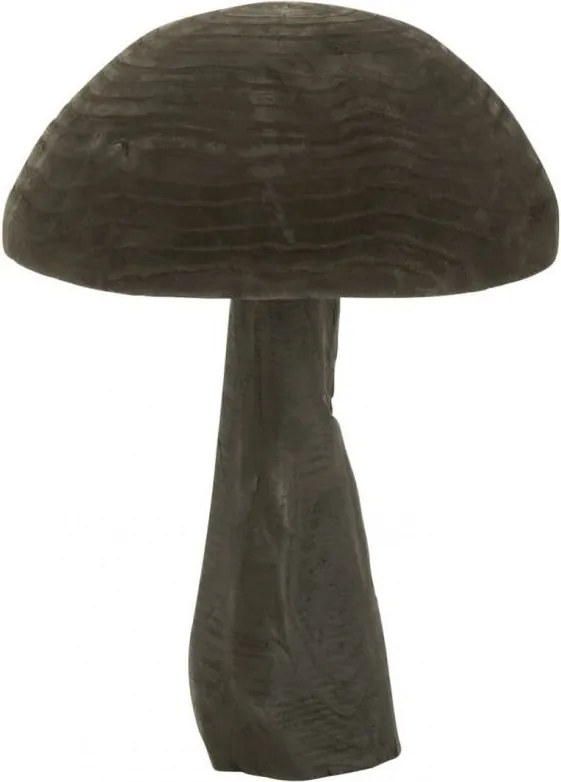 Malý černý dřevěný dekorativní hříbek – 28*28*39 cm