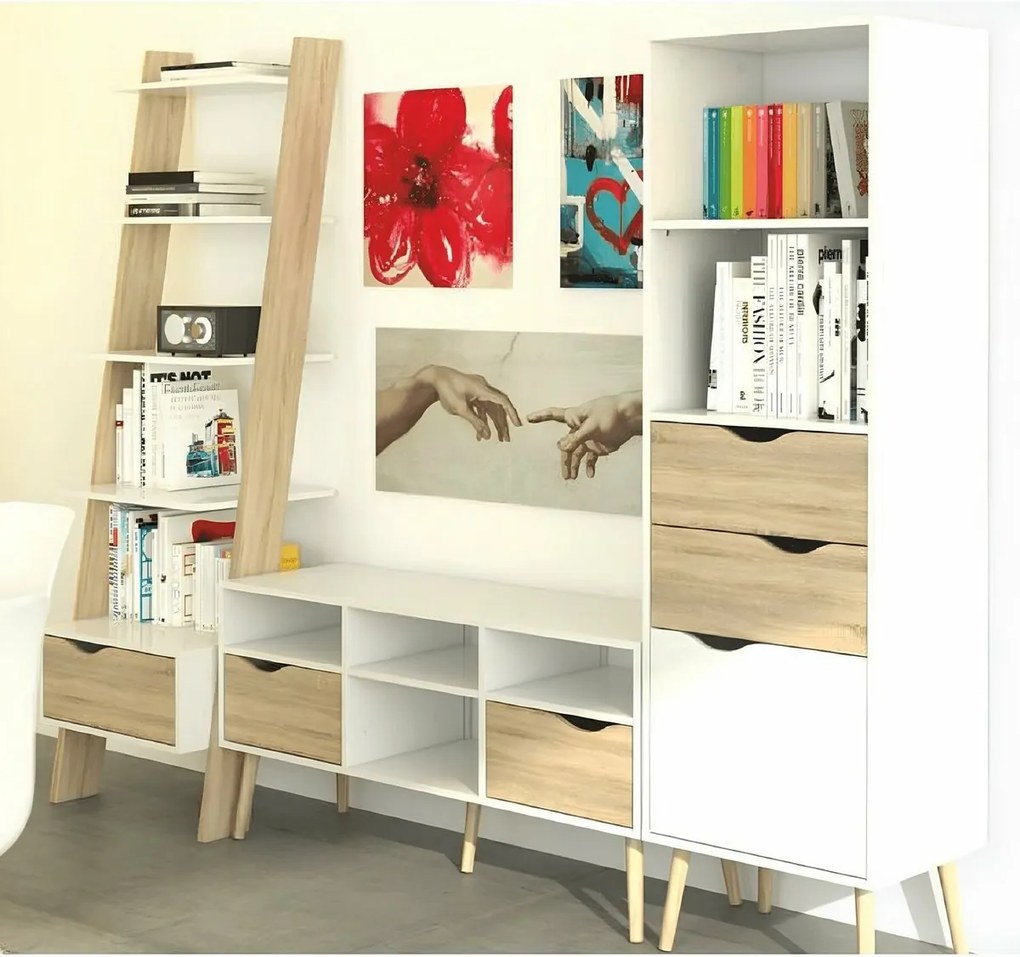 Televízny stolík OSLO 75391, biela