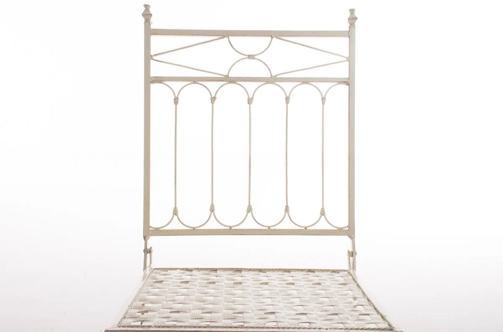 Kovová skladacia stolička Asina - Krémová antik