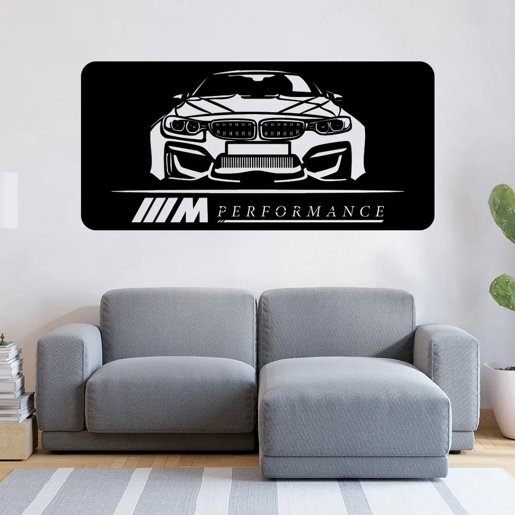 Veselá Stena Samolepka Rýchle auto Farba: černá, Veľkosť: 80 x 40 cm