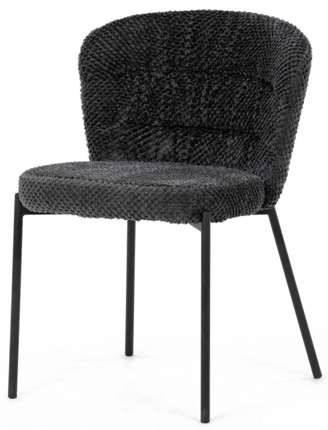 Jídelní židle, šedá, látka bouclé, CT-W1077 GREY2