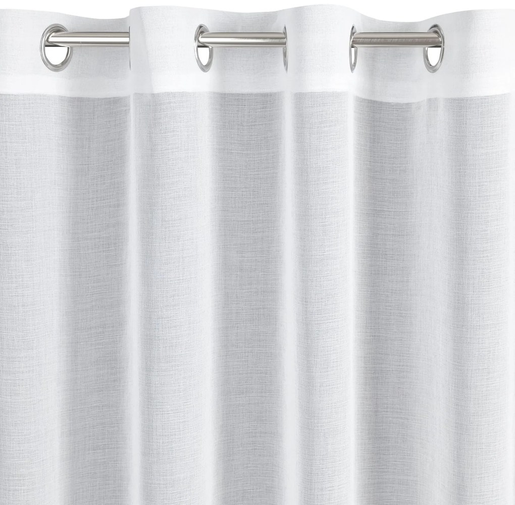 ZÁCLONA NA KRÚŽKOCH LANA 350X150 CM BIELA