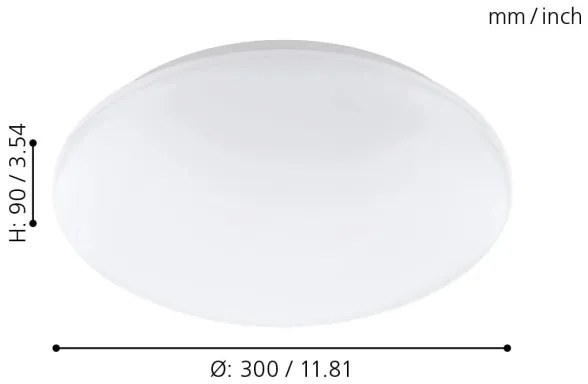 Eglo 33219 - LED RGB stropné svietidlo GIRON-C LED/17W/230V priemer 30 cm biela