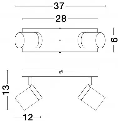 LED biele moderné stropné svietidlo Alma
