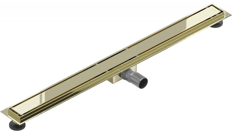 Mexen Flat nerezový sprchový žľab 100 cm (2v1) - vzor M13 , zlatá, 1510100-15