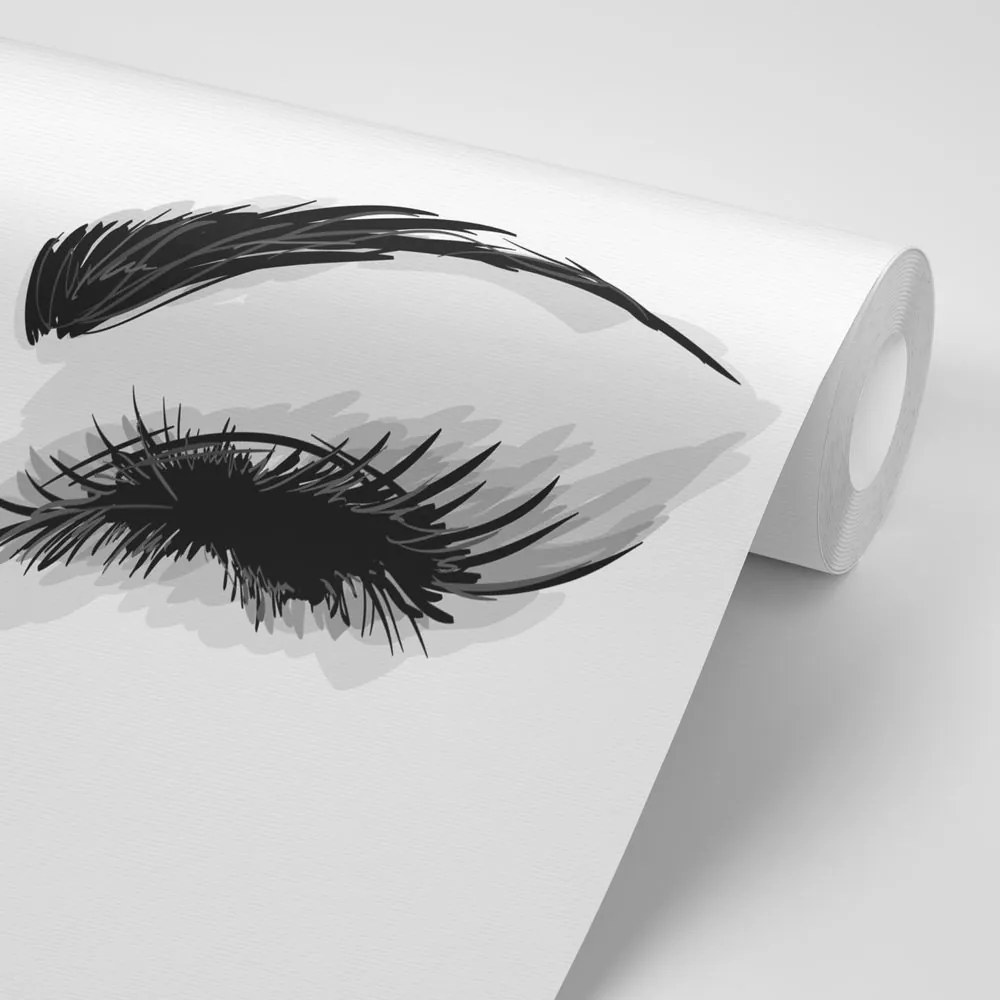 Samolepiaca tapeta žmurkajúce ženské oči