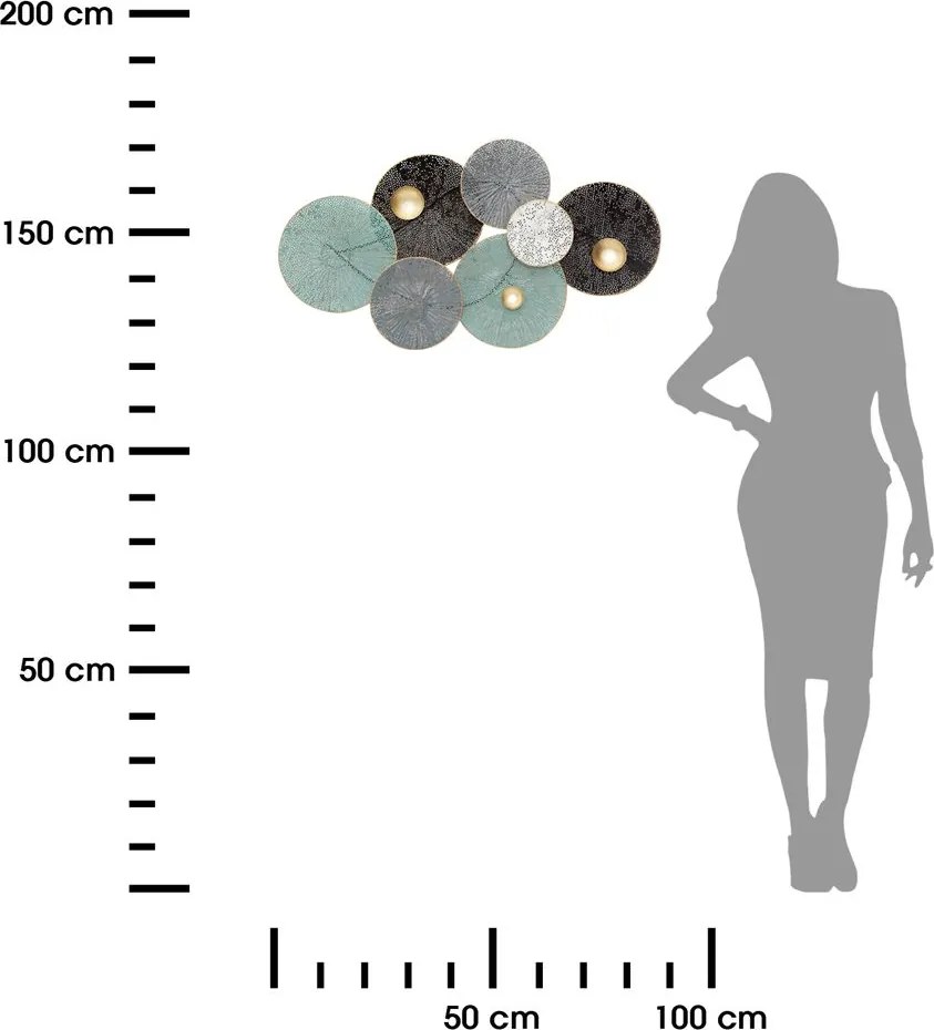 Kovová dekorácia na stenu Modern 90x50 cm