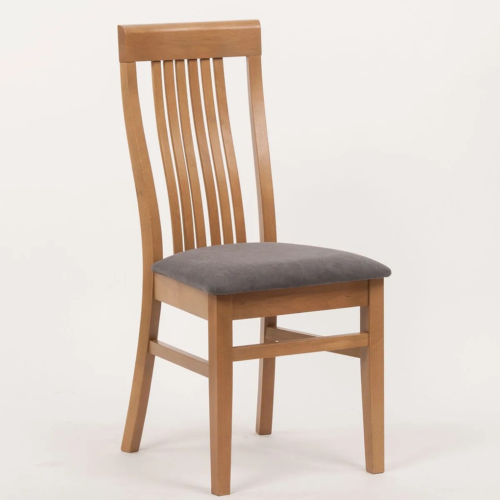 Stima Buková jedálenská stolička Takuna Vyberte odtieň ->: Buk, Vyberte látku ->: VELVET svetlo hnedá 46