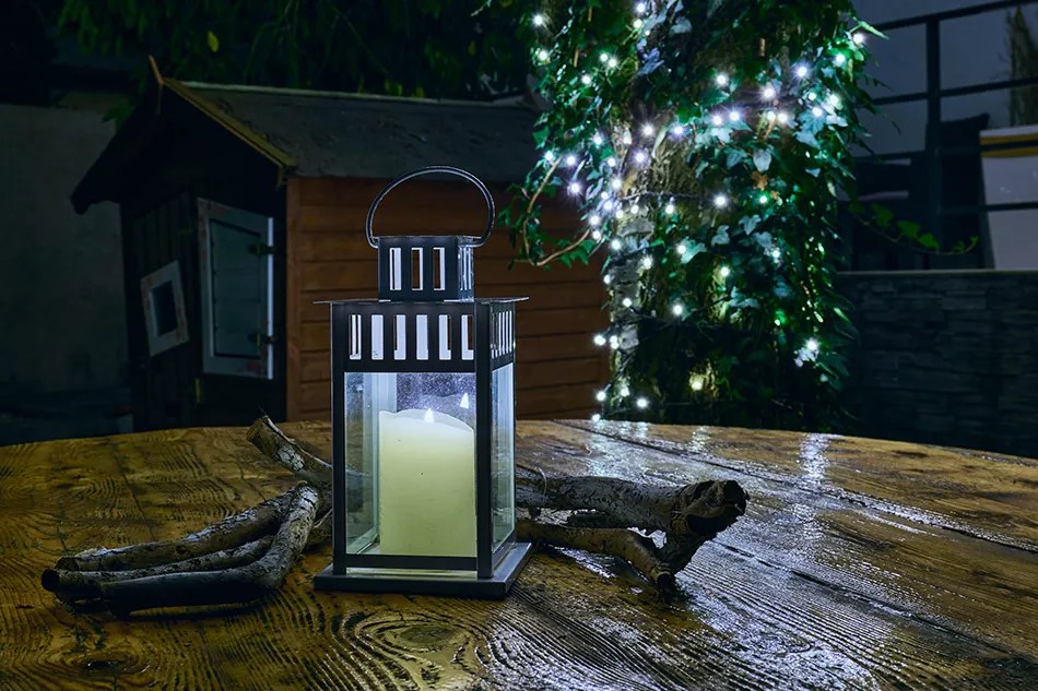 DECOLED Sada 3 LED sviečok, mandľová, 8 cm, s diaľkovým ovládaním