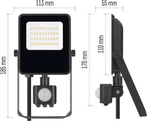 LED reflektor VISIO 20W 230V 4000K IP65 so senzorom