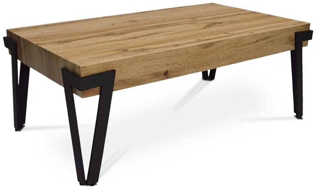 Konferenčný stolík AHG-263 OAK, 112x62x43 cm, doska MDF, dekor divoký dub