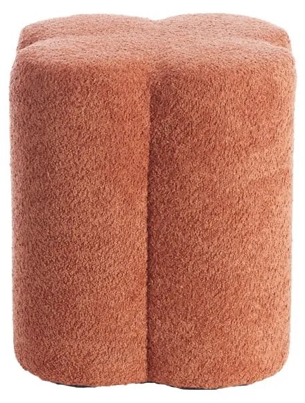 Oranžový taburet z textílie buklé Nalani – Light &amp; Living