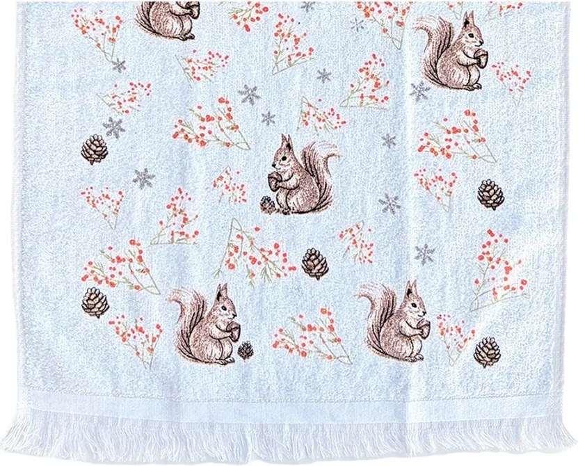 Kuchynský froté uterák s motívom veveričiek - 40*66 cm
