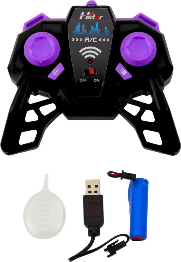 LEAN Toys Policajné terénne auto RC na diaľkové ovládanie čierne 1:16