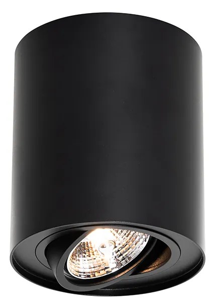 Moderné stropné bodové svetlo čierne otočné a naklápateľné AR70 - Rondoo Up