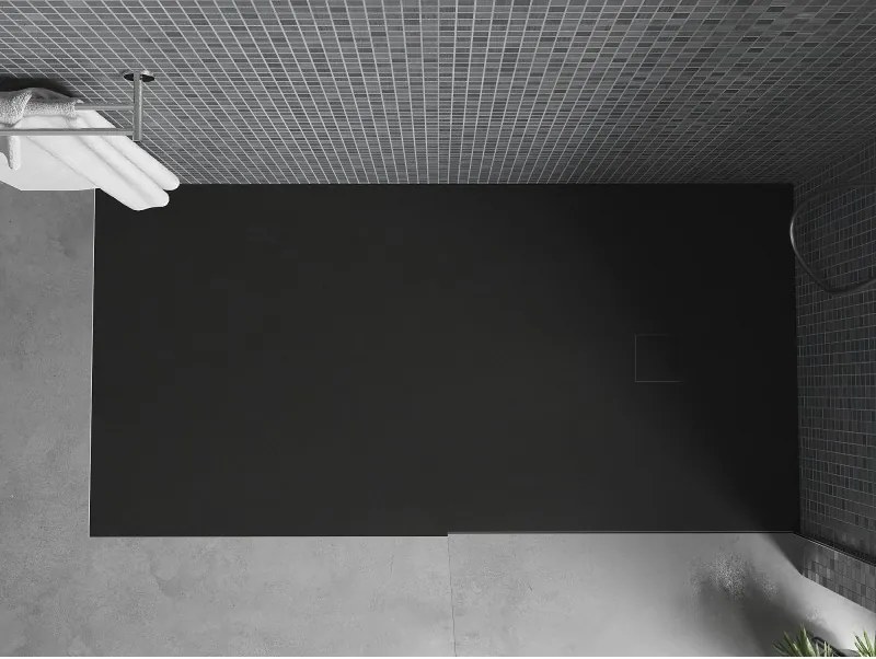 Mexen Bert, SMC obdĺžniková sprchová vanička 180 x 80 cm, čierna, 4K708018