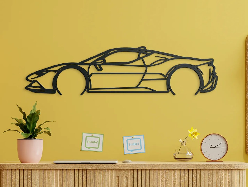 drevko Nálepka Ferrari SF90 Stradale Rozmer obrazu: 22 x 86 cm, Farba dekorácie: Čierna