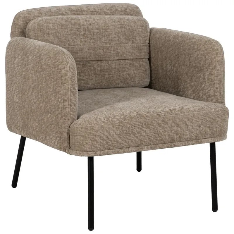 Béžové ženilkové kreslo Bind – Ixia